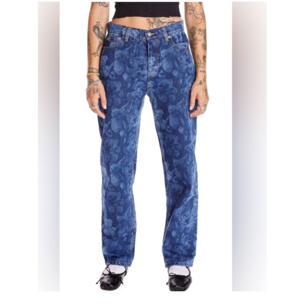TEDDY FRESH Denim Blue Teddy Bear Jeans